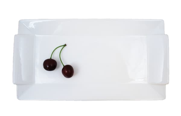 Rectangular Porcelain Dish Medium - Raised Handles - 6 Pack Vit 5400
