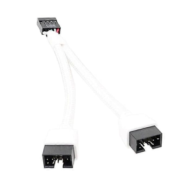Bundkort USB 2.0 9Pin til 2x 9 Pin Skærmet Kabel Eliminerer Interferens