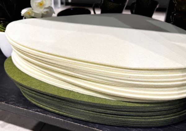 Underlägg Offwhite Filt 30x45 cm 4-pack Vit white