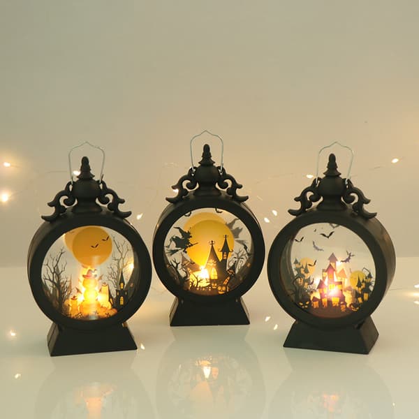 1-pakke Halloween-dekorasjoner Vindlampe Pynt LED Elektronisk Lys
