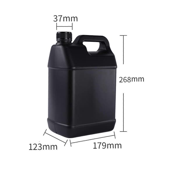 4L Flad Dunk Industriel Anvendelse Robust Kemikalieopbevaring Tønde PE Sort Beholder