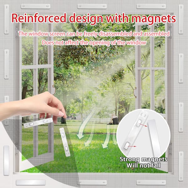 Myggnettholder, 20 stk selvklebende sterke magneter