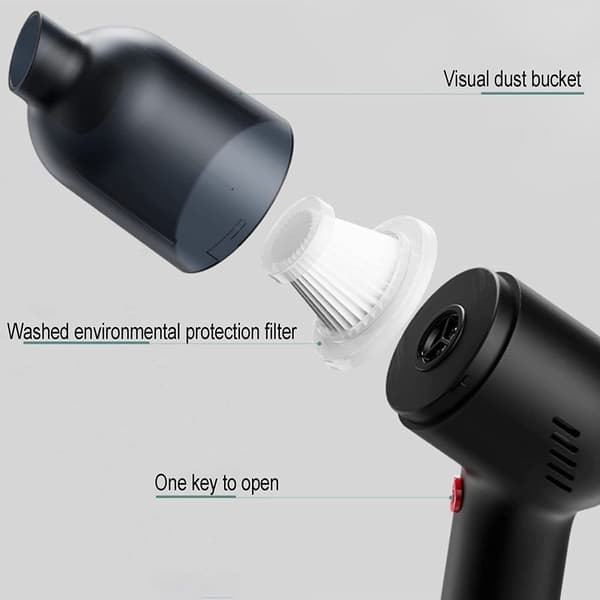 Cordless Handheld Vacuum Cleaner, Portable 8000PA 120W, Rechargeable