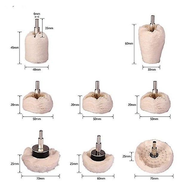 Polishing Disc, 8 Pcs Cotton Buffing Disc