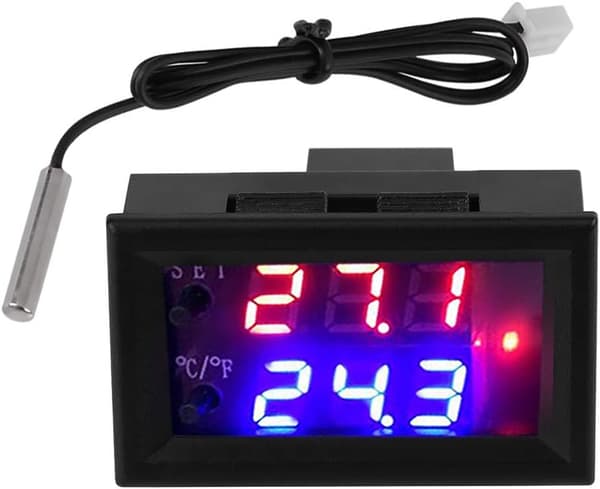DC 12V termostat digital multifunksjonell temperaturregulator