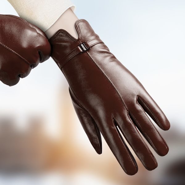 Dame Lammeskind Vinterhandsker - Touchscreen Varme Handsker, Kaffe L kaffe kaffe coffee L