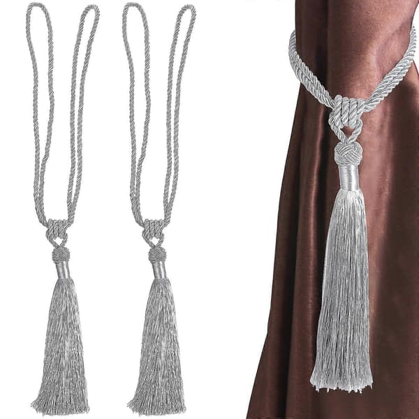 2 stk Gardinholdere med Dusker Elegante Dekorative Gardintilbehør