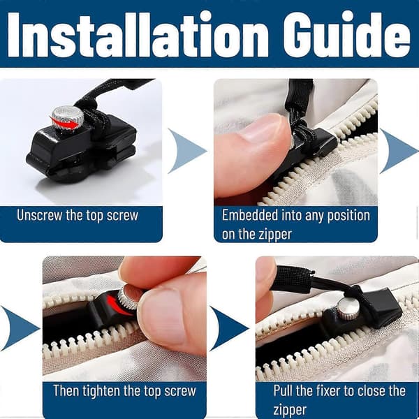 24-pack Zipper Pulls - Zipper Slider - Replacement Zipper Pull, an essential item for daily use and travel