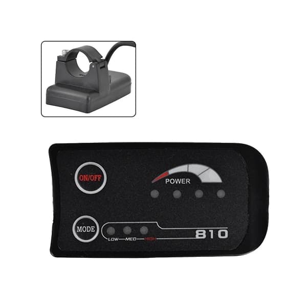 6-bens S810 E-cykelmåler LED-display 36V Uart til elcykel Elcykelmåler
