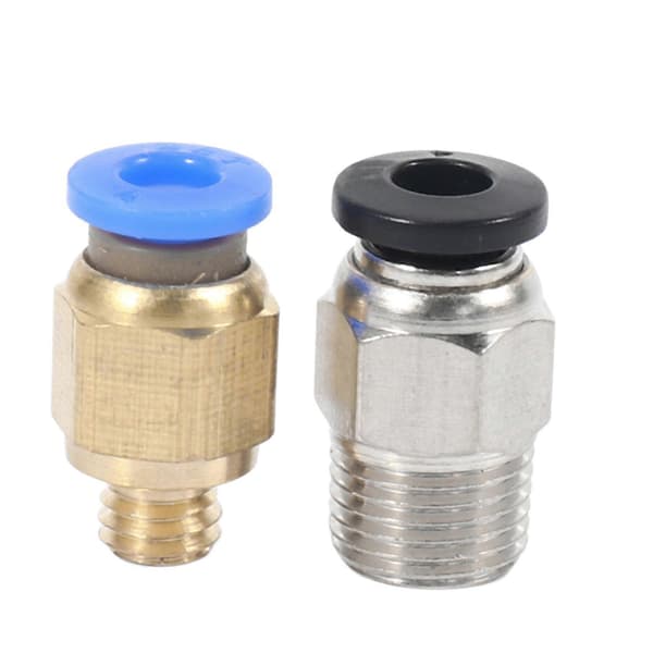 PC4-M10 Lige Pneumatisk Tilslutning Push to Connect + PC4-M6 Hurtigkobling til 3D-printer Bowden Extruder (20-pak)