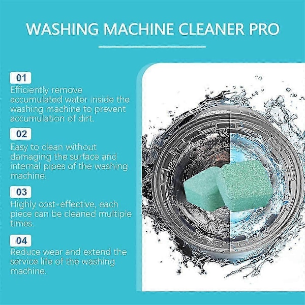 Deep Cleaning Washing Machine Tablets - Odor Removal & Descaling, 12-pack 2 boxes 2 boxes