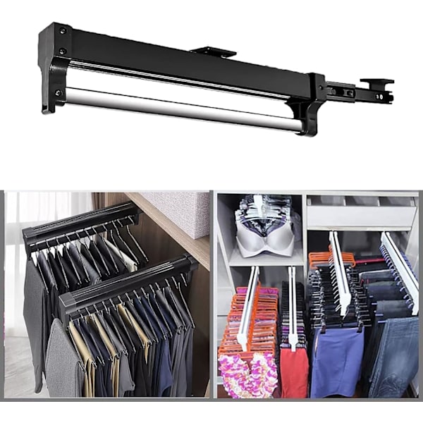 1 Adjustable Clothes Rail for Pull-Out Hangers - Adjus