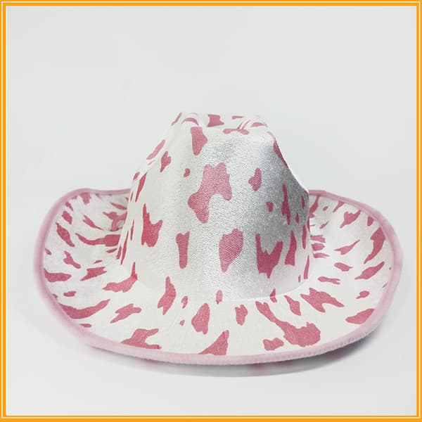 Rosa prikket cowboyhat Halloween Western Milk Cowboyhat