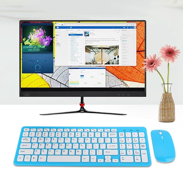 Wireless Keyboard and Mouse Set for Office and Gaming, for Laptop, 3 Speeds, Micro Receiver