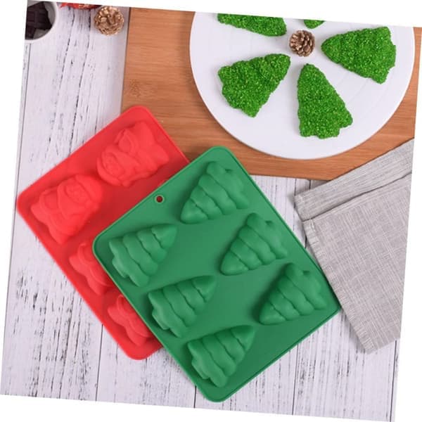 Christmas Tree Silicone Mold for Festive Baking, Versatile Design, Oven, Refrigerator, and Microwave Safe