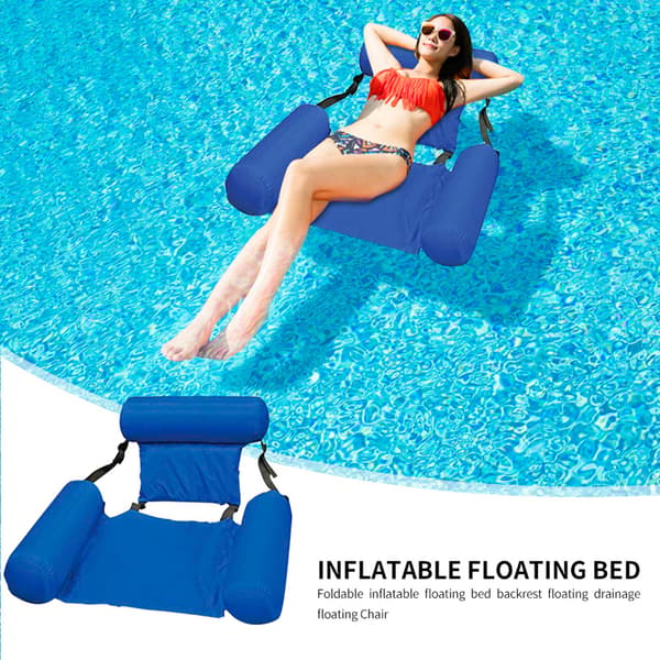Summer Inflatable Foldable Floating Row Chair Beach Pool Water Sports Hammock