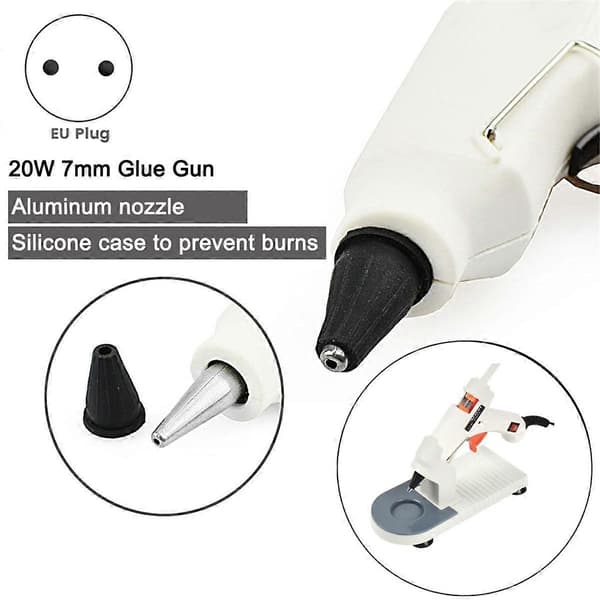 Hot Melt Glue Tool with 11mm Hot Melt Glue Thermal Glue Tool with Stand Home School DIY Tool EU Plug