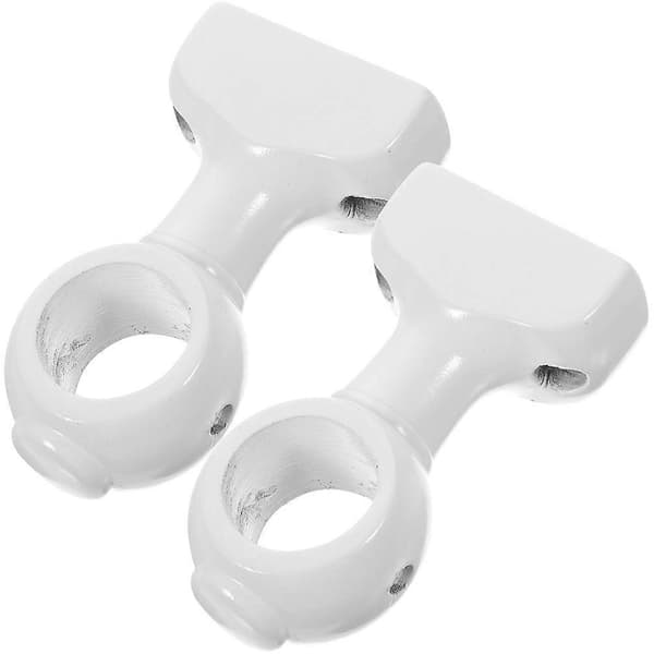 Gardinstångsfästen Kraftig Rektangulär Design För Matsal Vit 35MM Innerdiameter Trä Gardinstångsstöd 2st (FMY) Vit 11.60X6.60X3.10CM White 11.60X6.60X3.10CM
