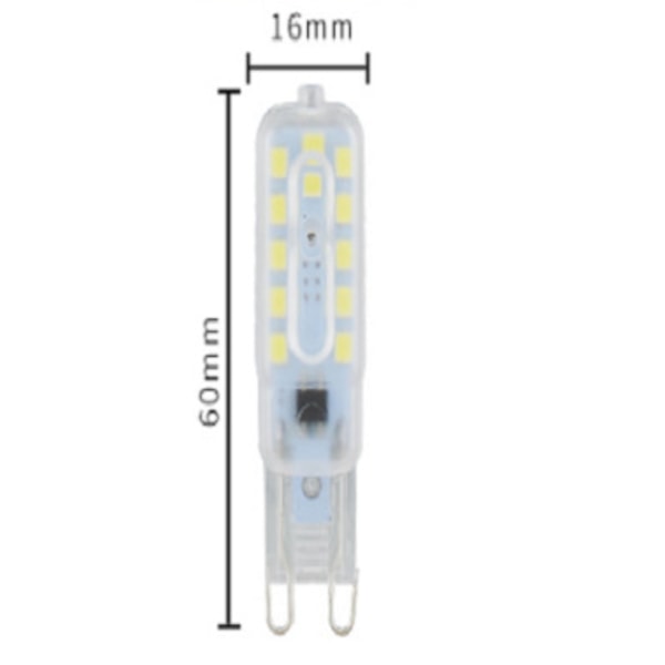 10-pak 5W G9 3000K LED-pærer med klart dæksel G9 5W
