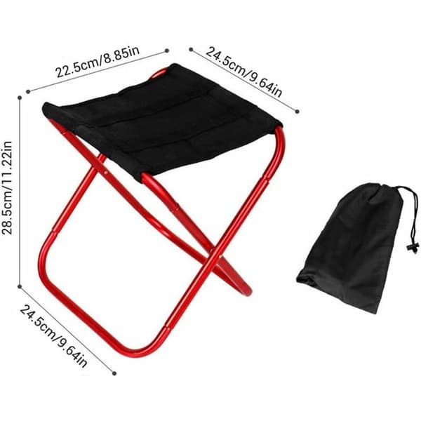 Telescopic Camping Chair Comfortable Does Not Take Up Space Durable Useful Folding Beach Bench Red