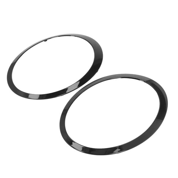Pair Headlight Ring Gloss Black Left Right 51137149905 Replacement for Cooper Clubman R55 2008‑2015