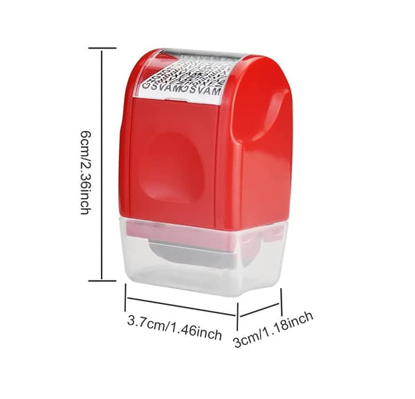 Identity Theft Protection Stamp Text Blackout Protection Identity Protection Roller Stamp Wide Rolling Security Stamp