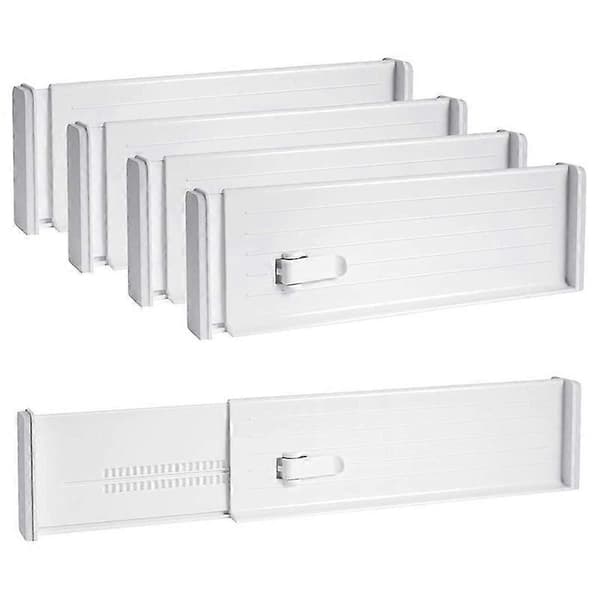 Drawer Dividers, Kitchen Drawer Dividers, Adjustable Drawer Dividers for Clothes, Drawer Organizers 4-Pack