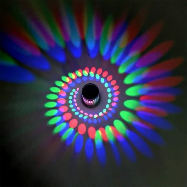 En bit (rød, grønn og blå, overflatemontert 3w) 3 watt LED-vegglampe