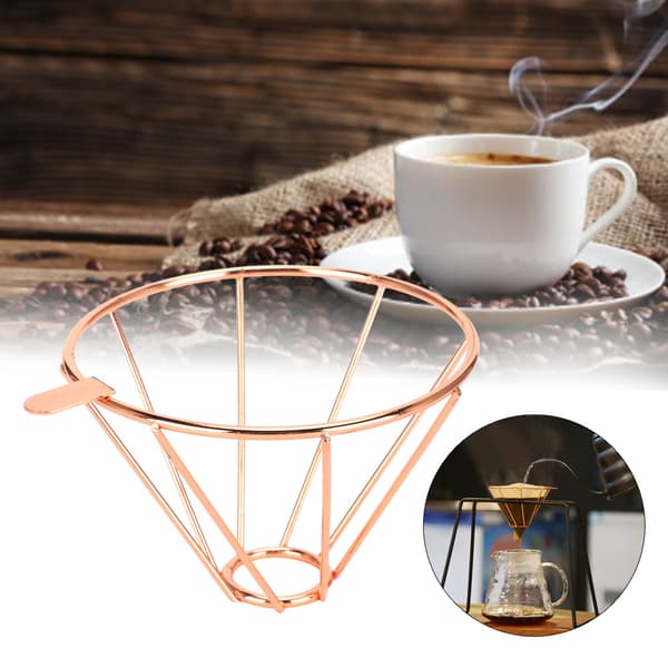 Kaffefilterkopholder i rustfrit stål, holder, tragtbeslag til hjemme- og cafébrug