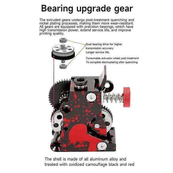 Extruder for HGX2.0 Oblique Tooth Extruder for CR10/CR10S/Ender3/V2