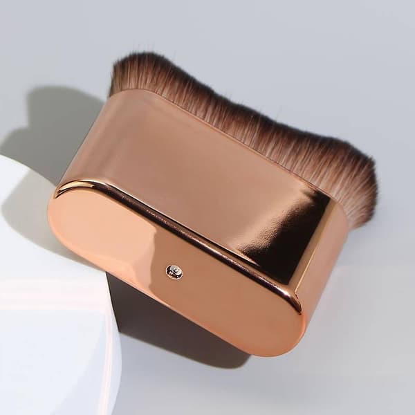 Flat Foundation-Liquid Makeup Brush Portable Lightweight Concealer Brush Face Makeup Tool Rose Gold Rose Gold
