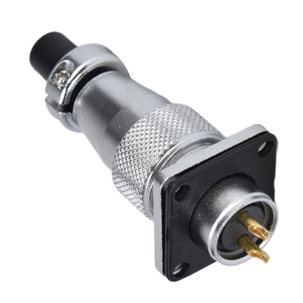 2-pinners metallflykontaktadapter Vanntett sinklegering WS16 Flykontakt AC 500V