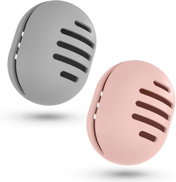 Gris, Rose - 2-pak åndbare makeupsvamp holdere