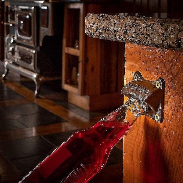 1 pc bottle opener wall mount wall bottle opener wall beer opener with mounted screws high quality Red copper Red copper