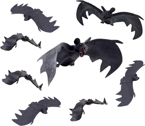 Halloween-fladdermöss, Halloween-dekoration fladdermöss 8 st, 3D Halloween Han
