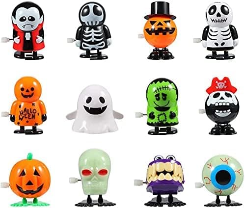 12 stk. Halloween Græskar Spøgelse Dødningehoved Optrækslegetøj, Sjove Hop