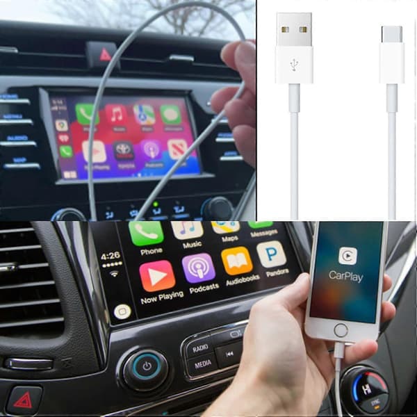 Bil Carplay-kabel til 16 15 USB A til USB C-kabel til 16 15 Plus, 16/15 Pro, 16/15 Pr