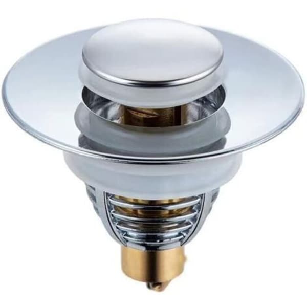 Universell diskbänksplugg, förbättrad avloppsplugg, pop-up-plugg för diskho, för badkar, kök, diskho (32–42 mm avlopp)