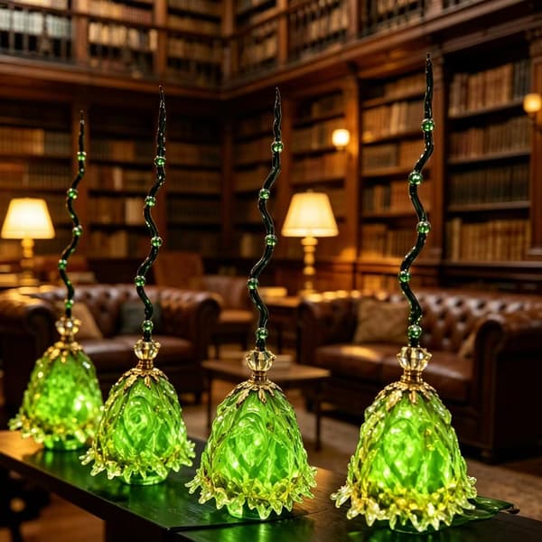 Glowing Magic Broom with Sound Effects and Automatic Jumping Function, Halloween Witch Prop for Haunted Houses and Party Decoration Green Green