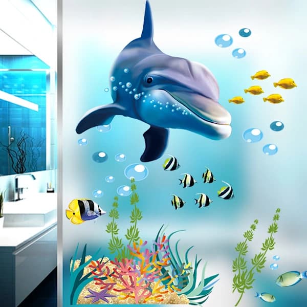 Veggdekor undervannsverden delfin veggdekor Wa_tfrf