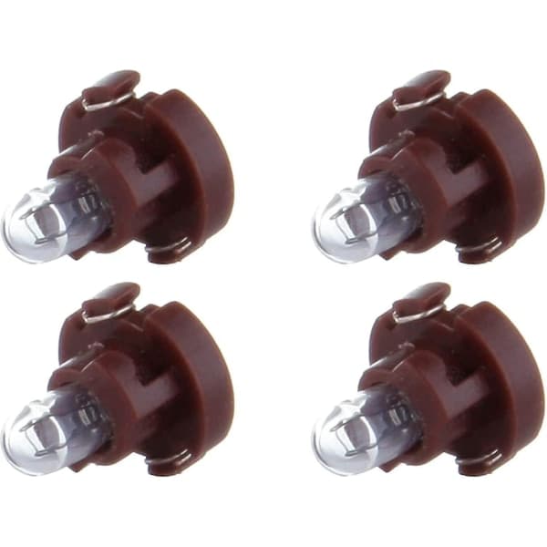 4-pakning med erstatningspærer for instrumentpanel, AC-panel, midtkonsoll, varmhvite T3 Neo Wedge halogenpærer 12V