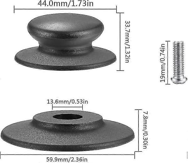 5-pack Pan Lid Handles, Bakelite Round Knob, Kitchen Utensil Universal Pot Lid Handles, Heat Resistant