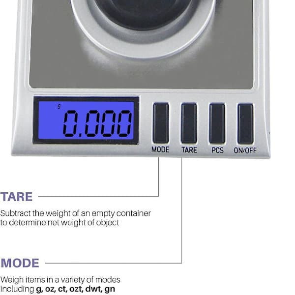 High-precision digital milligram scale for jewelry, reloading, jewelry and gemstone scale - Perfect
