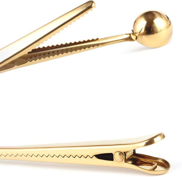 Kaffeskjeholder, 2 i 1 rustfritt stål sleiv, med poseholder