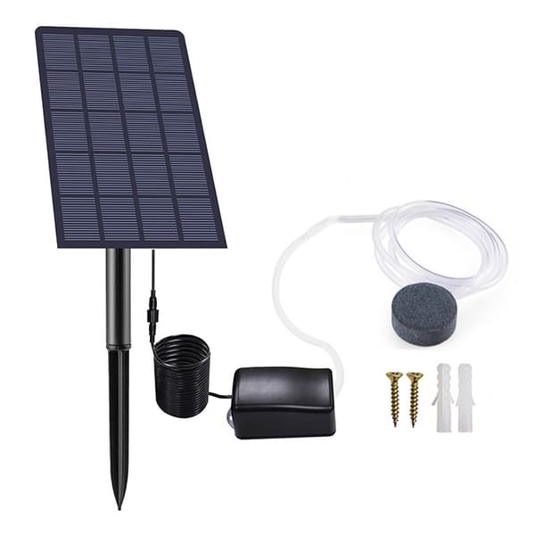 Solar Air Pump, Oxygen Pump Aerator for Outdoor Pool Pond A