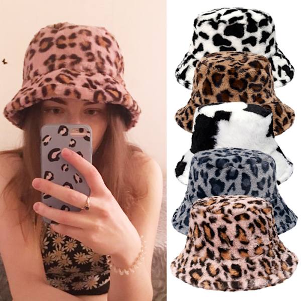 Dam Höst och Vinter Ny Casual Leopardtryckt Allround Plus
