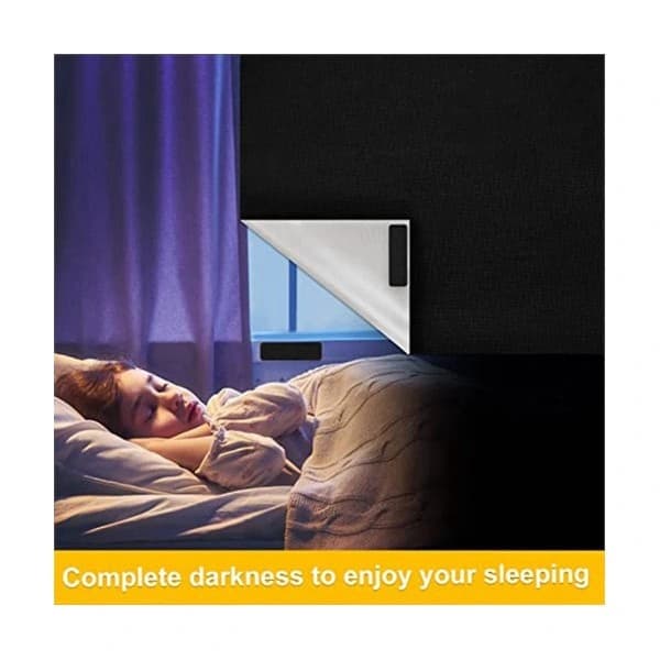 Blackout Curtains 150x200cm Portable Blackout Fabric Easy Installation for Bedroom Windows[JUN]