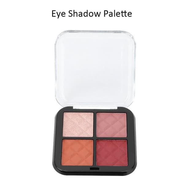 Trendy Glitter Four Color Eyeshadow Palette Powder Matte Waterproof Pigment (#02)