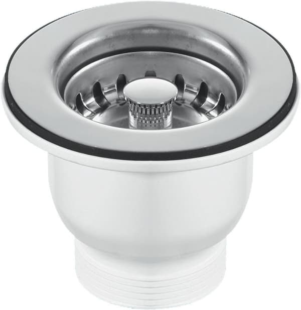 85mm Krom Belfast Vask Si Kurveafløb - Passer til 60mm Hul