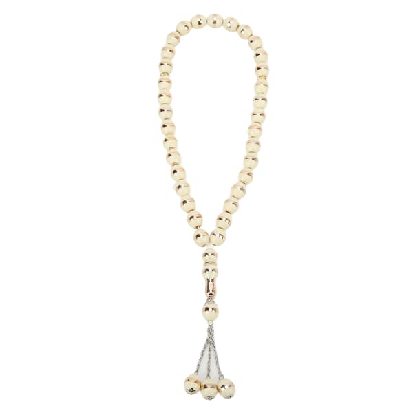 Beads Rosary 33 Grains Exquisite Unique Pattern Religious Item Worship Prayer Accessories Beige